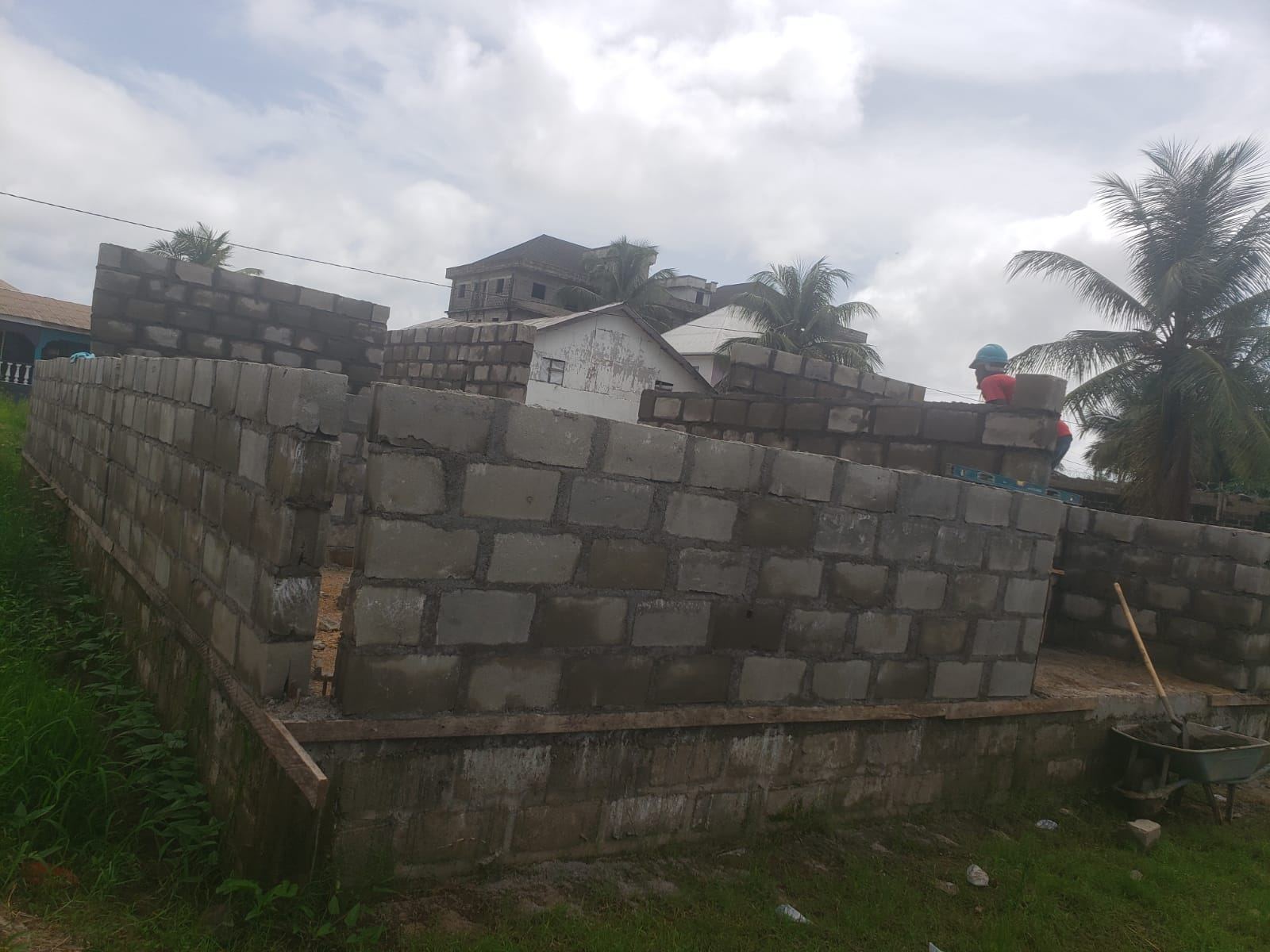 Perimeter Block Wall Construction — view 1
