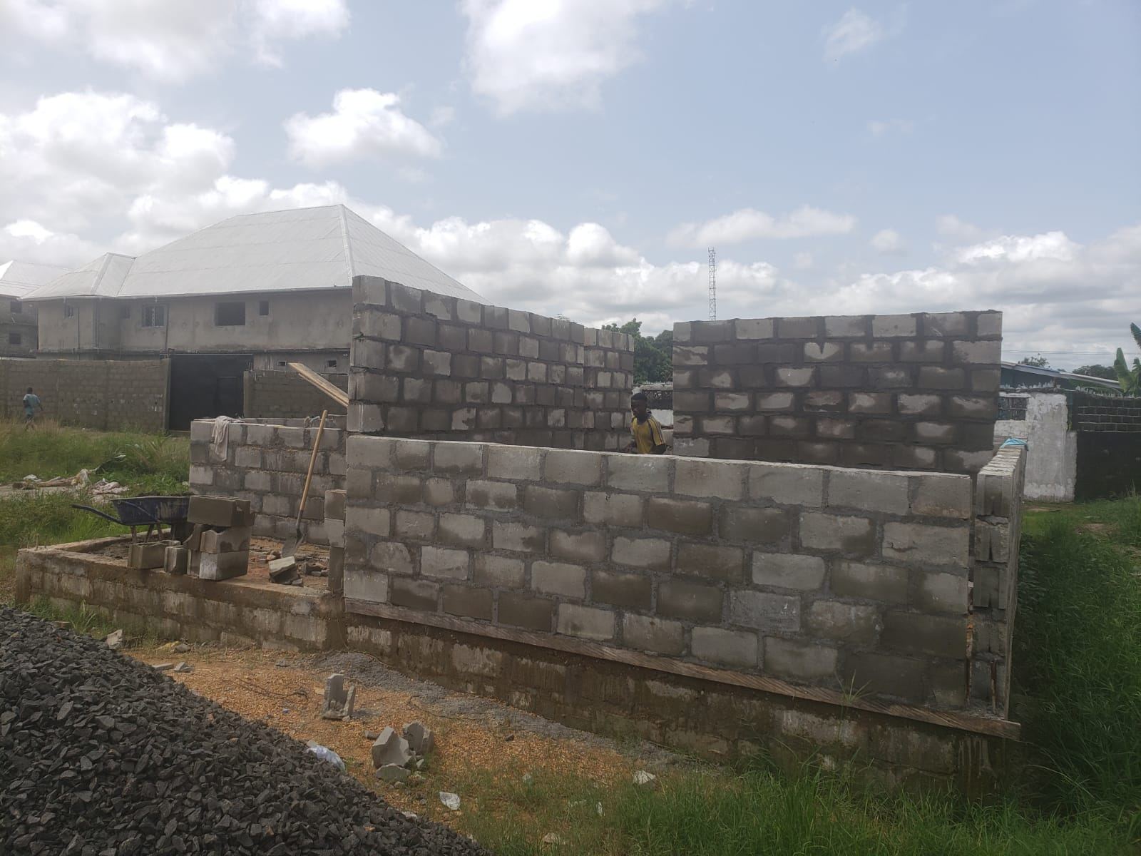Perimeter Block Wall Construction — view 2