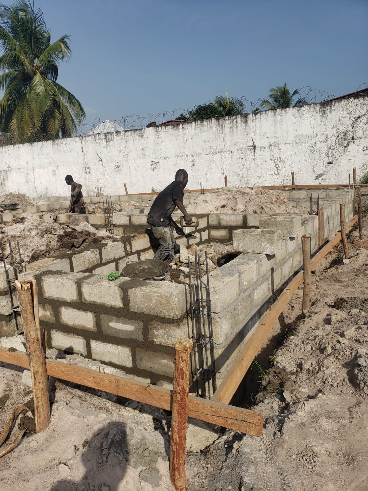 Perimeter Block Wall Construction — view 5