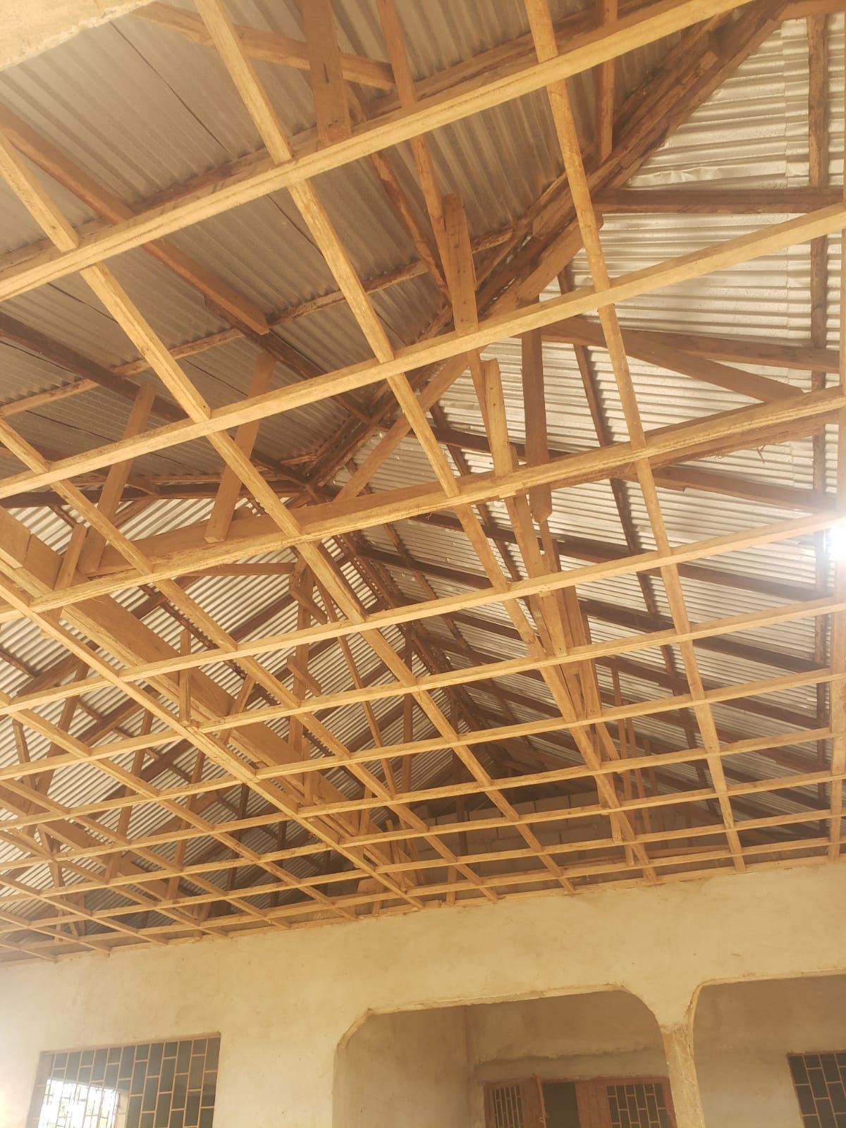 Roof Truss Installation — Boys Town, Margibi County — view 1