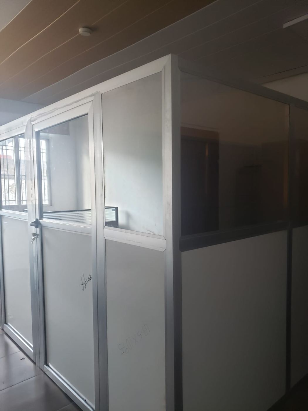 Glass and aluminium office partition, Food Authority of Liberia fit-out